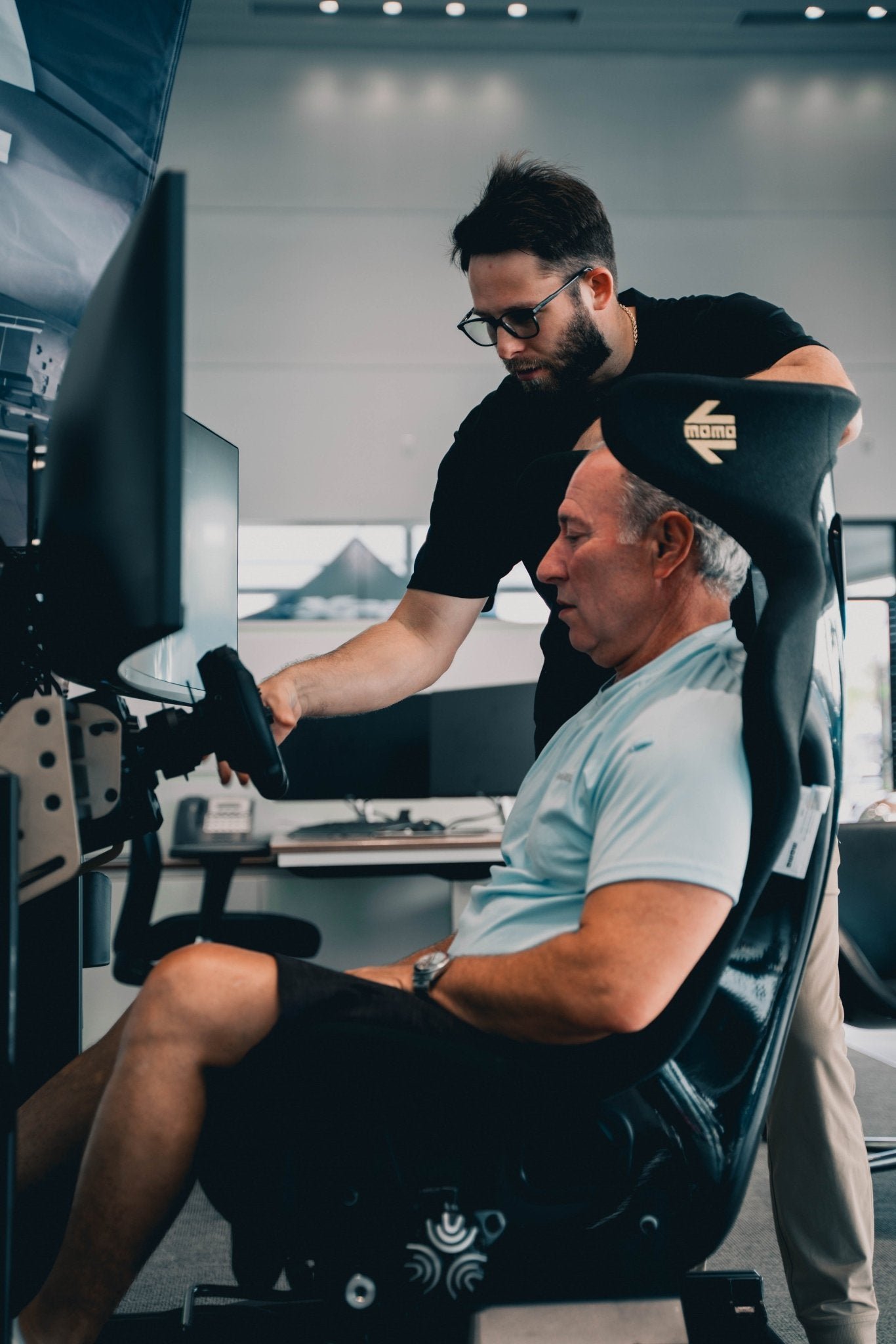 Driver coaching session at Academy Sim Racing